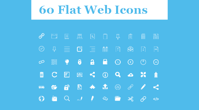 Read more about the article 60 Flat  Web Icons by GraphicSprings