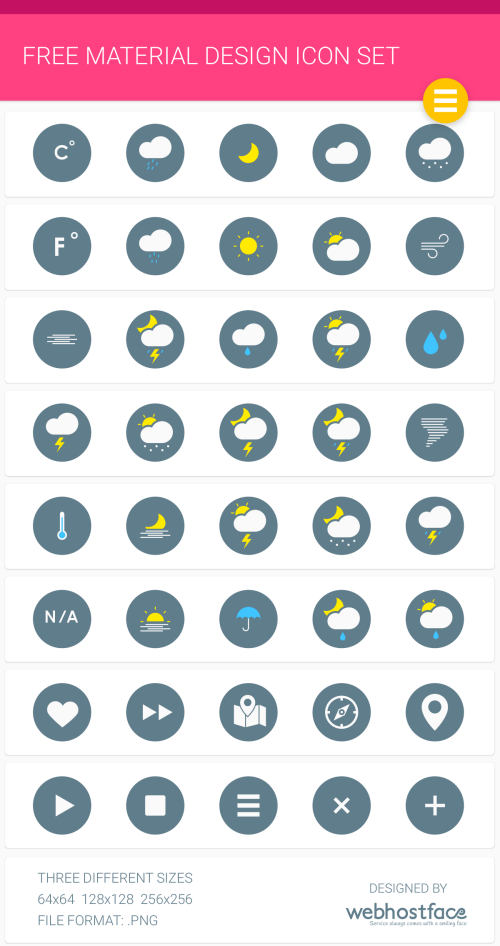Free Material Design Icons Set